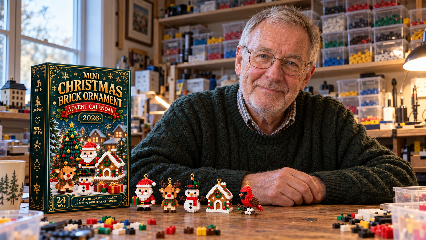 Alan with his Advent calendar